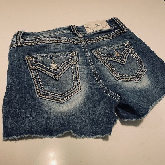 Miss Me Blue Denim Shorts - Picture 3 of 12